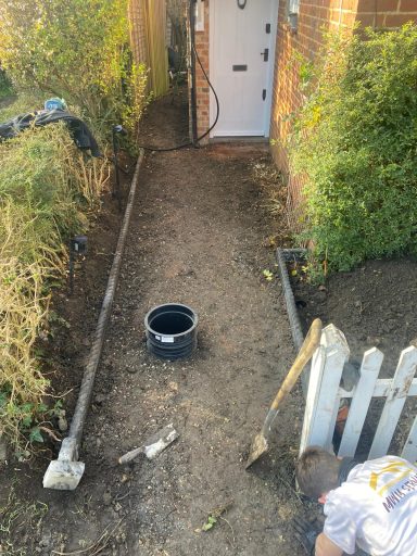 Work on the path leading to the house Work on the path leading to the house